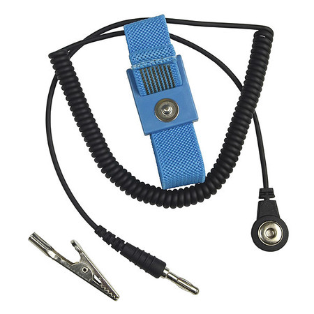 SCS Wrist Strap, Adjustable, Blue, Nylon ECWS61M-1