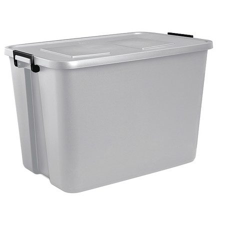 Sterilite Storage Tote, Clear, Polypropylene, 30 1/4 in L, 19 5/8 in W, 16  3/4 in H, 30 gal Volume Capacity 19434303