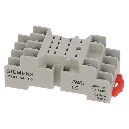 SIEMENS Relay Socket, Flat Pin Width 0.1 in 3TX7144-1E5