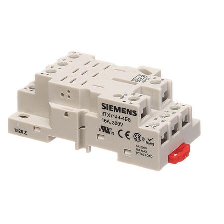 SIEMENS Relay Socket, Screw Clamp, 11 Pins 3TX71444E8