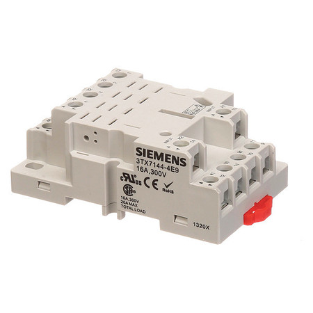 SIEMENS Relay Socket, Screw Clamp, 14 Pins 3TX71444E9