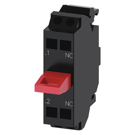 SIEMENS ContactBlock, Black/Red, 1NC, 22mm, 3SU1 3SU14002AA103CA0