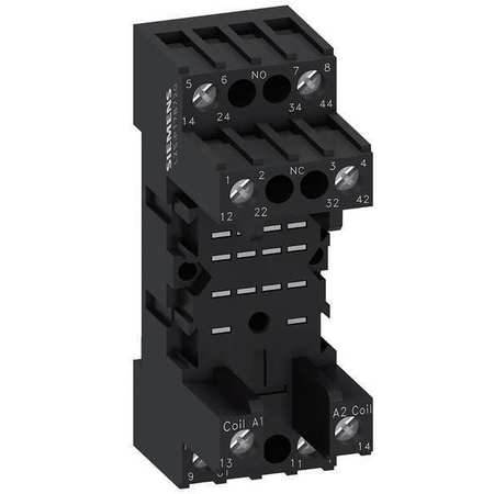 SIEMENS Relay Socket, PlugIn, Screw Clamp, Black LZS:PT78720