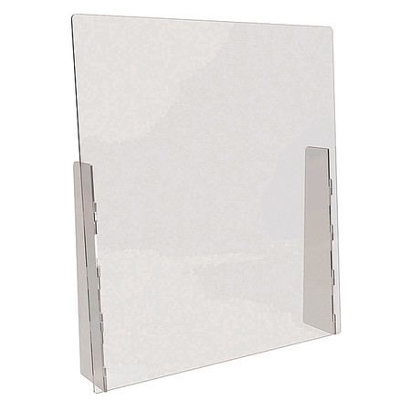 DEFLECTO Sneeze Guard, Polycarbonate, Clear, Width: 31 3/4 in PBCTPC3136F