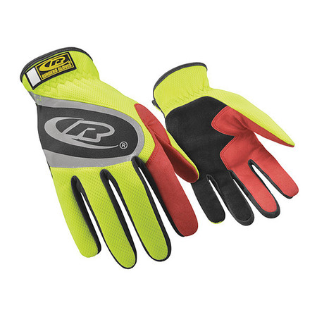 RINGERS GLOVES Mechanics Gloves, 3XL ( 13 ), High-Visibility Yellow 118-13