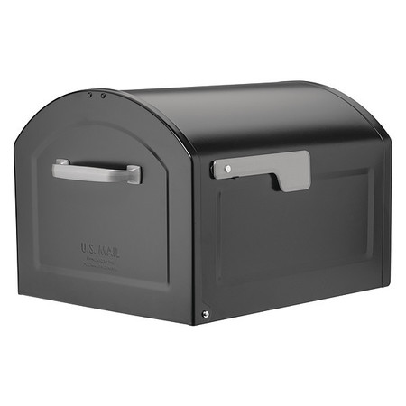 ARCHITECTURAL MAILBOXES Mailbox, Black, Powder Coated, 1 Doors, Surface/Post, 7C 950020B-10