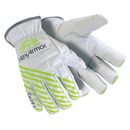 HEXARMOR Leather Gloves, White, 3XL, PR 2140-XXXL (12)