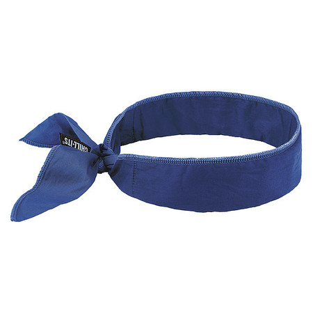 Chill-Its By Ergodyne Evaporative Cooling Bandana, Solid Blue 6702