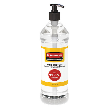 Rubbermaid Commercial Hand Sanitizer, Pump Bottle, Gel, 32 oz. 2133100