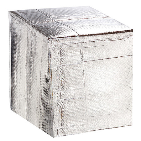 ZORO SELECT Silver Insulated Pallet Cover, 40 in W, 48 in L 56LA18
