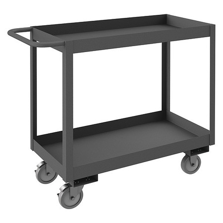 Durham Mfg Steel Cart, Flat, 2 Shelves, 1,200 lb RSC3-1830-2-95