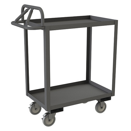 DURHAM MFG Steel Cart, Ergonomic, 2 Shelves, 1,200 lb RSCE-2448-2-95