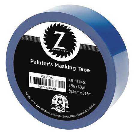 Zoro Painters Tape, Blue 1.5" x 60YD G1486214