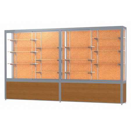 GHENT Display Case 120x66x16, Satin, Oak 10410CK-SN-K