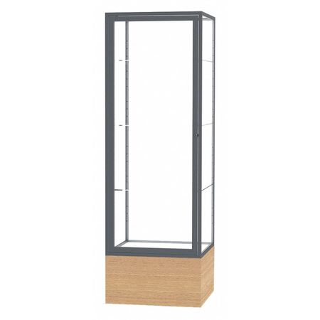 GHENT Floor Display Case 24x72x24, Clear, Satin 4024CB-SN-AK