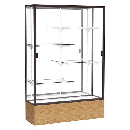 GHENT Floor Display Case 48x72x16, Mirror, Dark Bronze 2074MB-BZ-AK