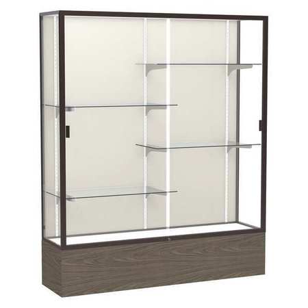 GHENT Floor Display Case 60x72x16, Plaque, Dark Bronze 2075PB-BZ-WV