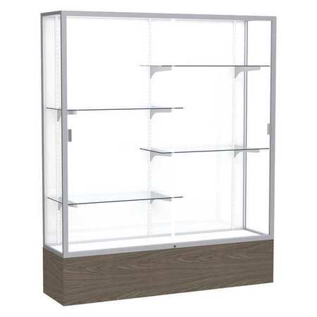 GHENT Floor Display Case 60x72x16, White, Satin 2075WB-SN-WV