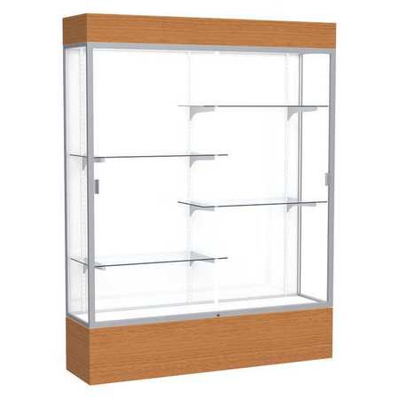 GHENT Lighted Floor Display Case 60x80x16, White, Satin 2175WB-SN-MK