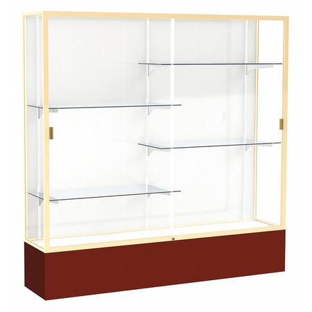 GHENT Spirit Floor Display Case 72x72x16, White, Champange 376WB-GD-MN