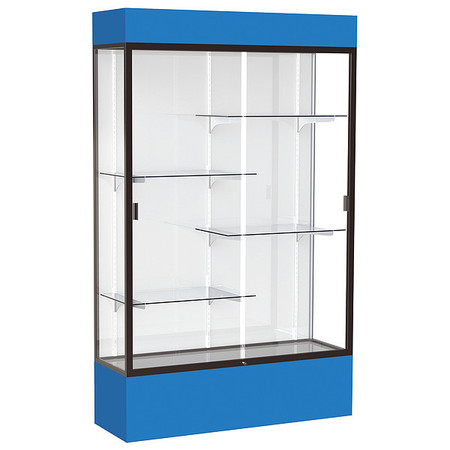 GHENT Lighted Floor Display Case 48x80x16, White 3174WB-BZ-RY