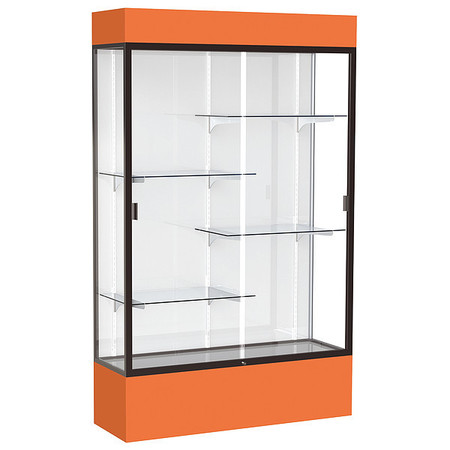 GHENT Lighted Floor Display Case 48x80x16, White 3174WB-BZ-OR