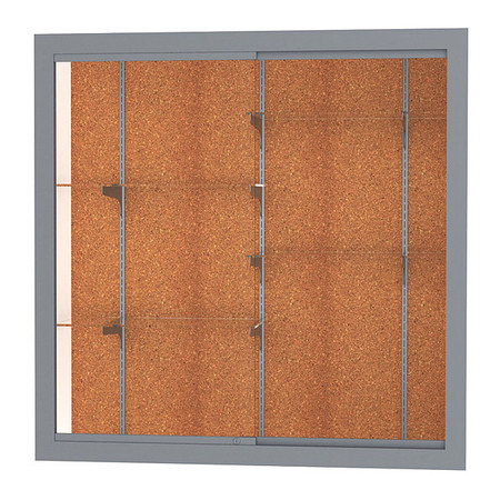 GHENT Recessed Wall Case 72x48x16, Cork 14406-CK-SN