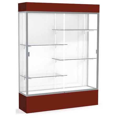 GHENT Lighted Floor Display Case 60x80x16, White, Satin 3175WB-SN-MN