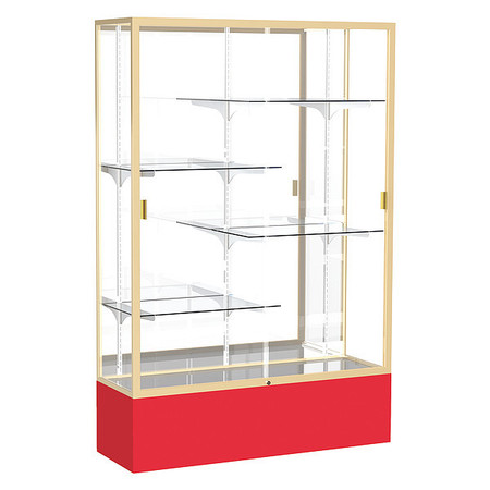 GHENT Spirit Floor Display Case 48x72x16, Mirror, Champange 374MB-GD-RD