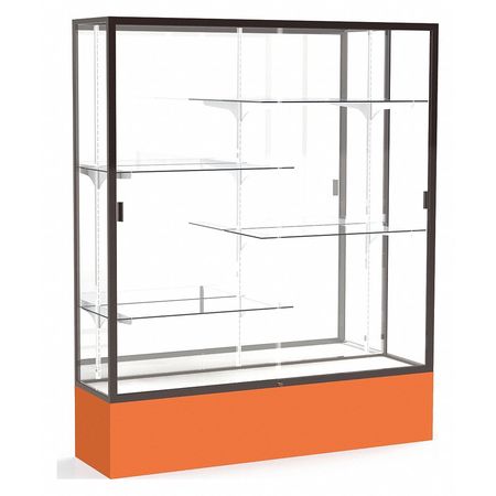 GHENT Spirit Floor Display Case 60x72x16, Mirror, Bronze 375MB-BZ-OR