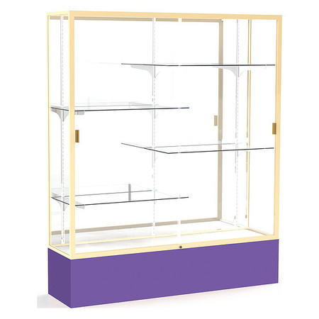 GHENT Spirit Floor Display Case 60x72x16, Mirror, Champange 375MB-GD-PE