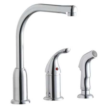 ELKAY Remote Lever Handle, Residential / Commercial 3 Hole Single Lever Kitchen Faucet LK3001CR