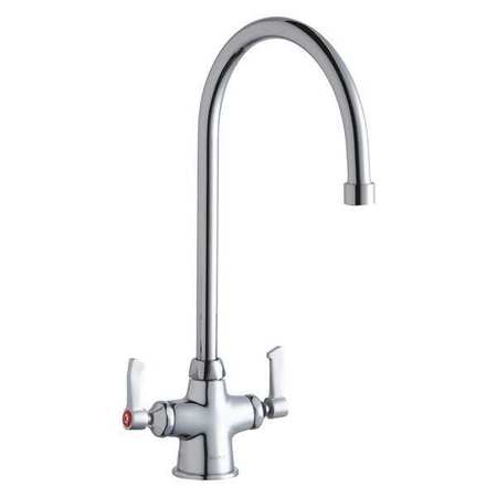 Elkay Lever Handle, Single Hole Only Mount, Commercial 1 Hole Faucet Everyday, Pull-Out Spray Kitchen LK500GN08L2