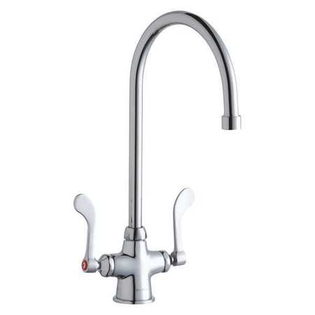 ELKAY Wristblade Handle, Single Hole Only Mount, Commercial 1 Hole Faucet Everyday, Pull-Out Spray Kitchen LK500GN08T4