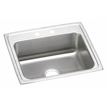 ELKAY Sink, Drop-In Mount, 3 Hole, Lustrous Satin Finish LRAD2219653