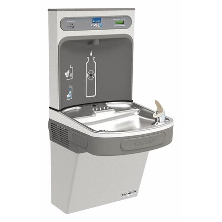 Elkay On-Wall Mount, Stainless Steel, Yes ADA, Drinking Fountain with Bottle Filler LZSG8WSSK