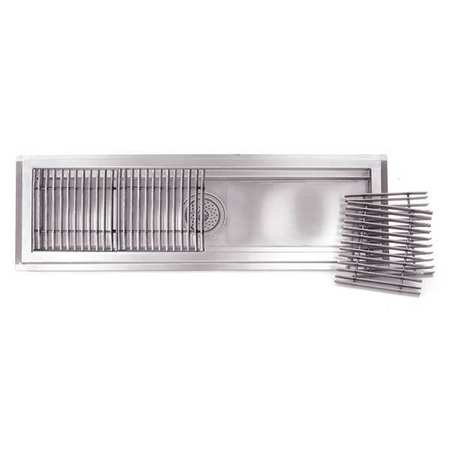 EAGLE GROUP Floor Trough, Stainless Steel, 15"Wx60"L FT-1560-SG