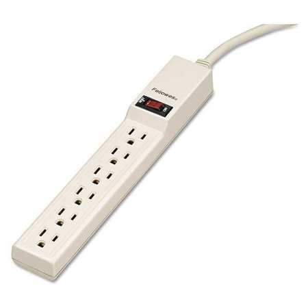 FELLOWES Six-Outlet Power Strip, 120v, 4ft Cord 99000