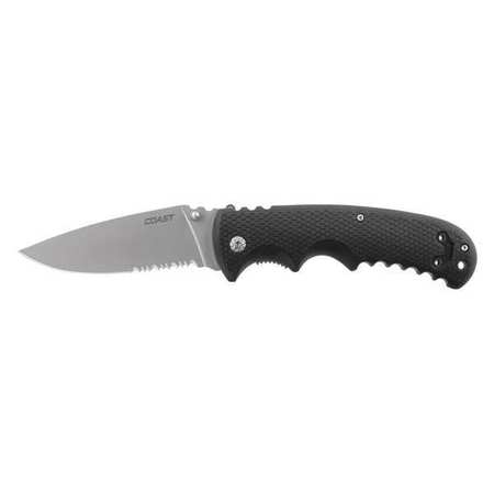 COAST CUTLERY Double Lock Folding Knife, 3-3/4" DX318