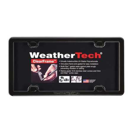 Weathertech ClearFrame License Plate Cover, Black 63020