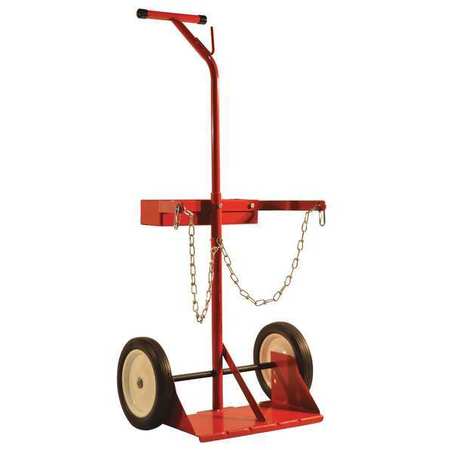 MILWAUKEE HAND TRUCKS Steel Dual Cylinder Cart, with Tray DC40143