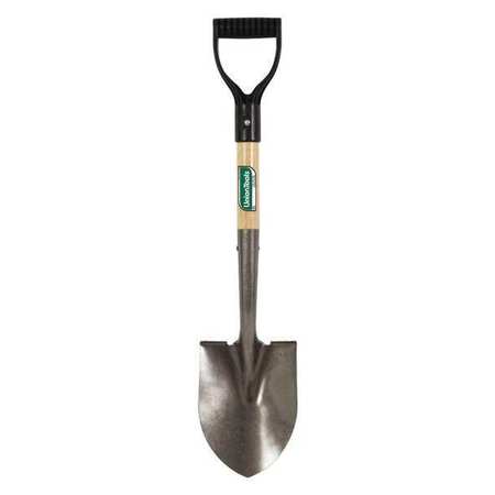UNION TOOLS Utility Shovel, Solid Steel Blade, 10-3/4 in L Wood Handle 163037900
