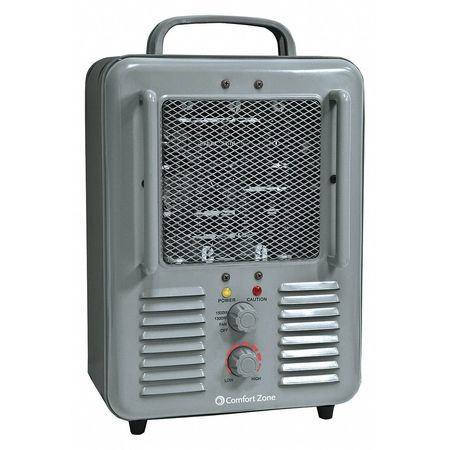 Comfort Zone Heater, Deluxe, Utility, Gray 125037