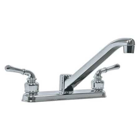 Aquaplumb Kitchen Faucet, 2 Handle Teapot, Chrome 1558090