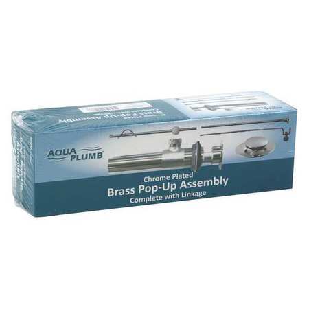 Aquaplumb Brass Lavoratory Pop Up Assembly, Chrome 600400
