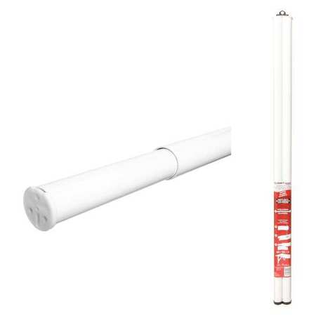 JOHN STERLING Closet Rod, Adjustable, White, 48-72", PK6 RP0020-48/72WT