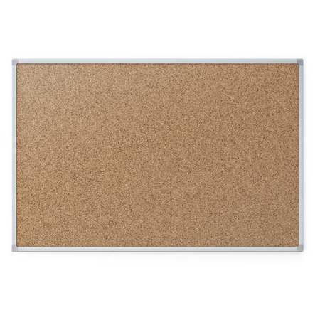 QUARTET Cork Bulletin Board 3ft.x2ft., Aluminum Frame 85361