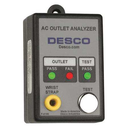 Desco AC Outlet Tester and Wrist Strap 98132