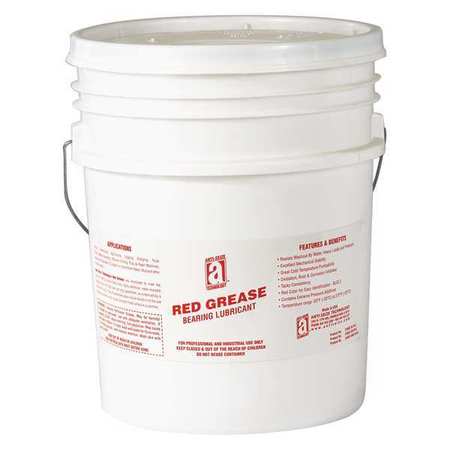 ANTI-SEIZE TECHNOLOGY Red Grease Bearing Lubricant, 5Lb., Pail 24605
