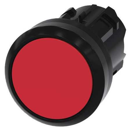SIEMENS Push Button Operator, Red, Plastic Bezel 3SU1000-0AB20-0AA0